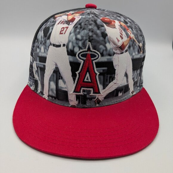 Los Angeles Angels Baseball Hat, Mike Trout Graphic, MLB, State Farm, Sixth Man - Picture 1 of 8